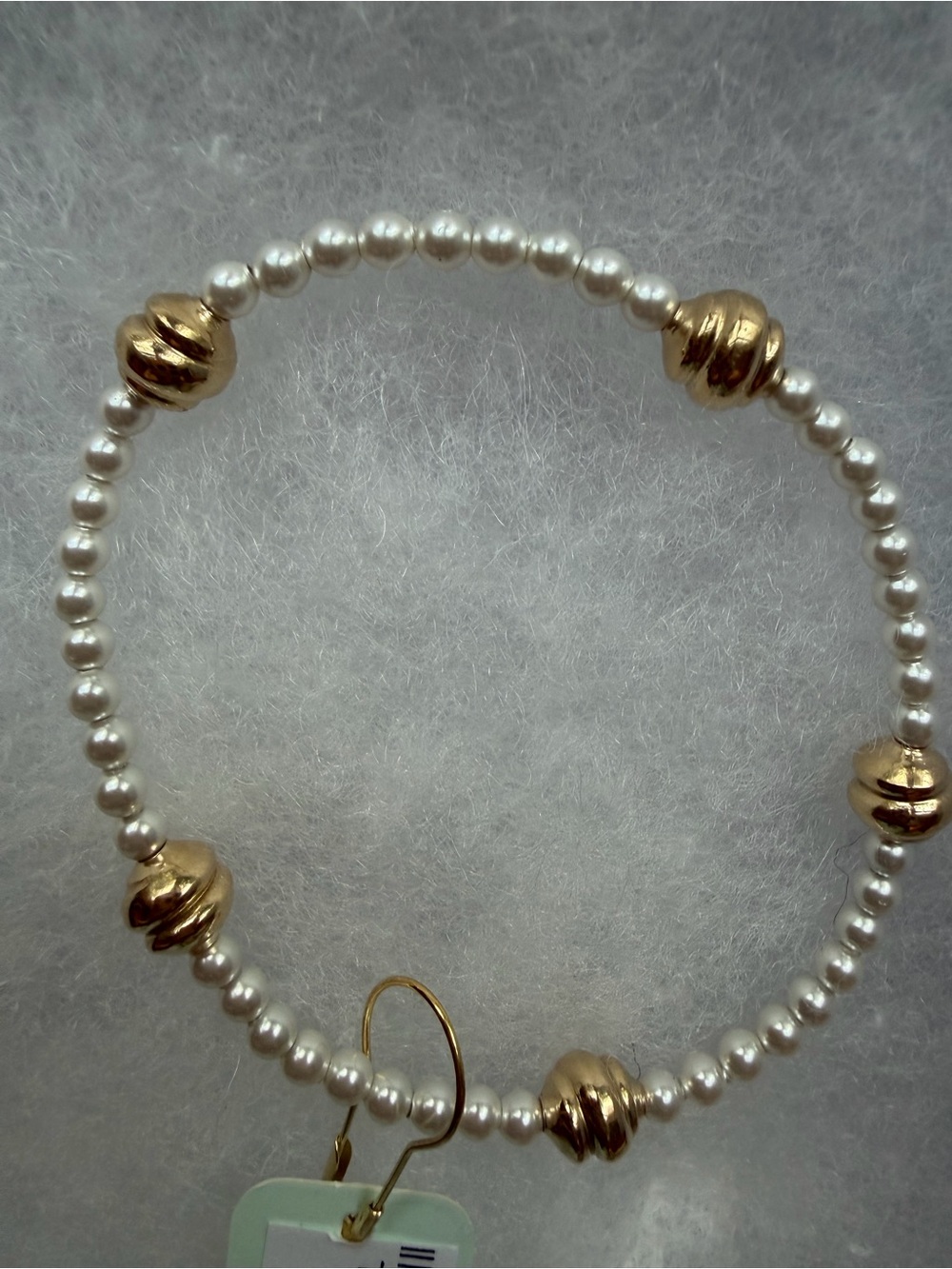 E Newton Gold and Pearl Beaded Bracelet NWT 78.00 - Picture 3 of 5